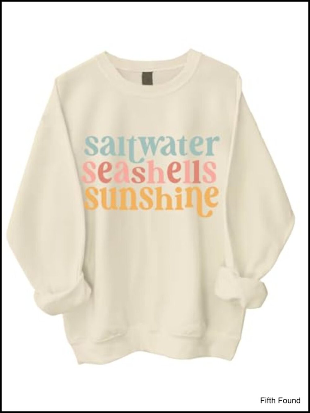 Cotton Striped Crew Neck Pullover Sweatshirt Summer Beach Tops - Picture 1 of 5